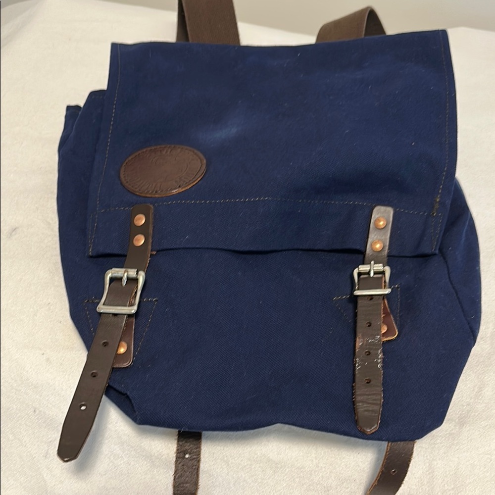 Navy Blue Canvas Backpack made in Duluth, Minnesota. NEW